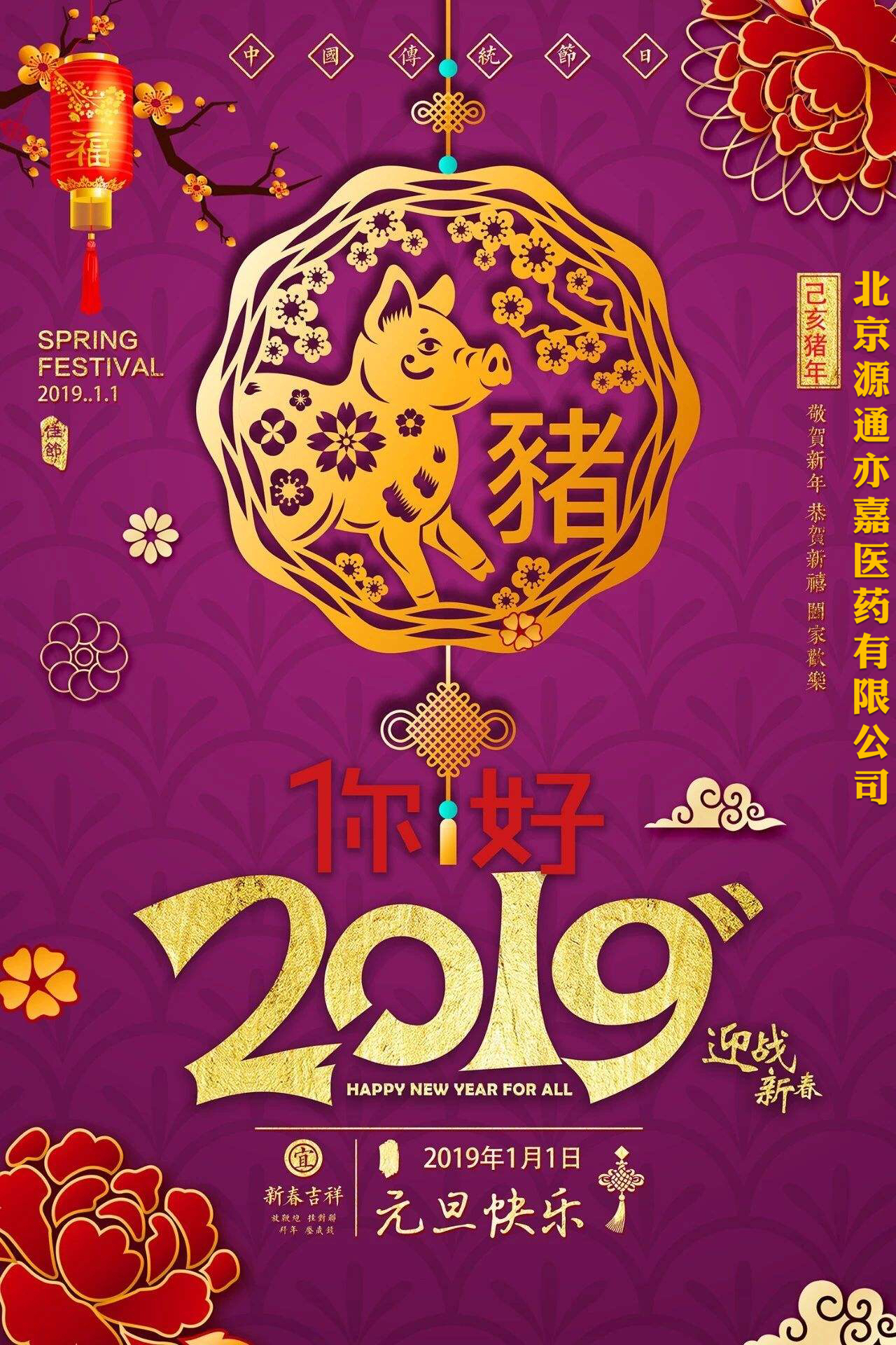北京悦康294俄罗斯专享会登录医药有限公司2019年迎新年会